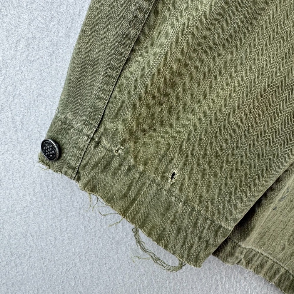 40s HBT Jacket Coat Mens Fits Medium 22x29" M-43 WWII Green 13 Star Buttons - Picture 2 of 16